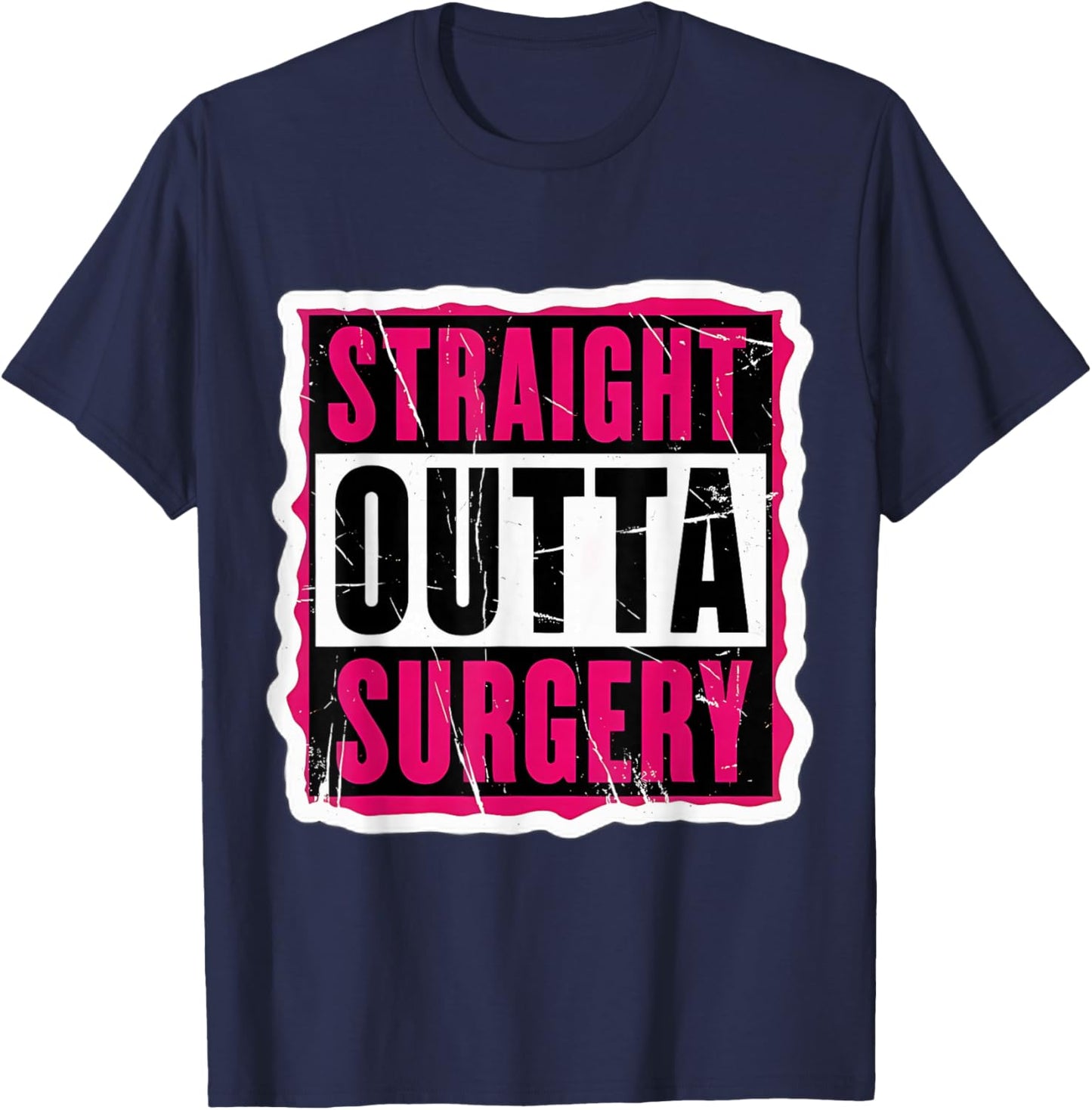 Straight Outta Surgery Patient Doctor Surgeon Girls T-Shirt - T-Shirt | Navy