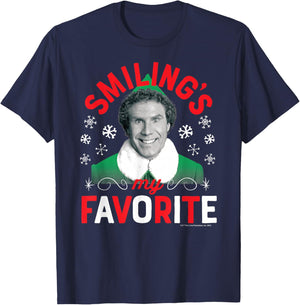 Elf - Smiling's My Favorite T-Shirt - T-Shirt | Navy