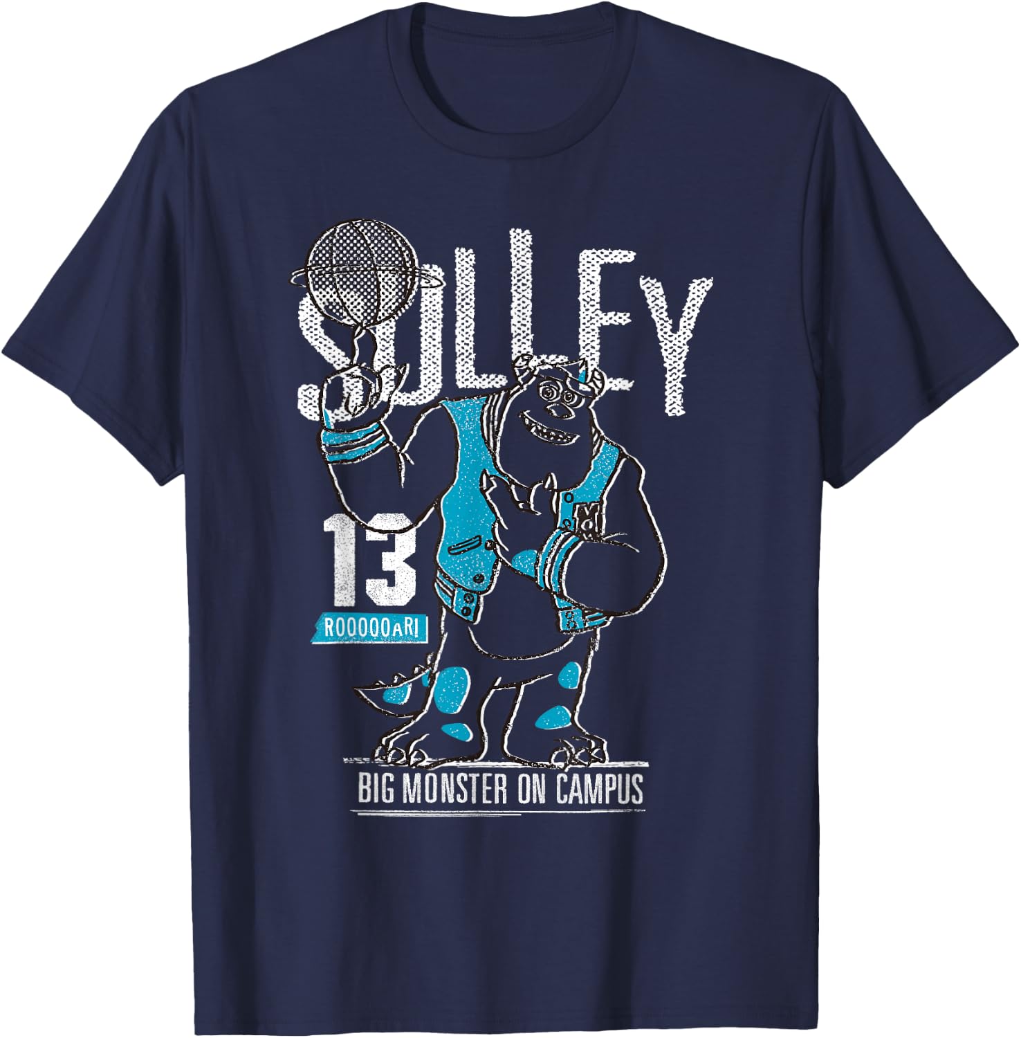 Disney PIXAR Monsters University Sulley Basketball T-Shirt - T-Shirt | Navy