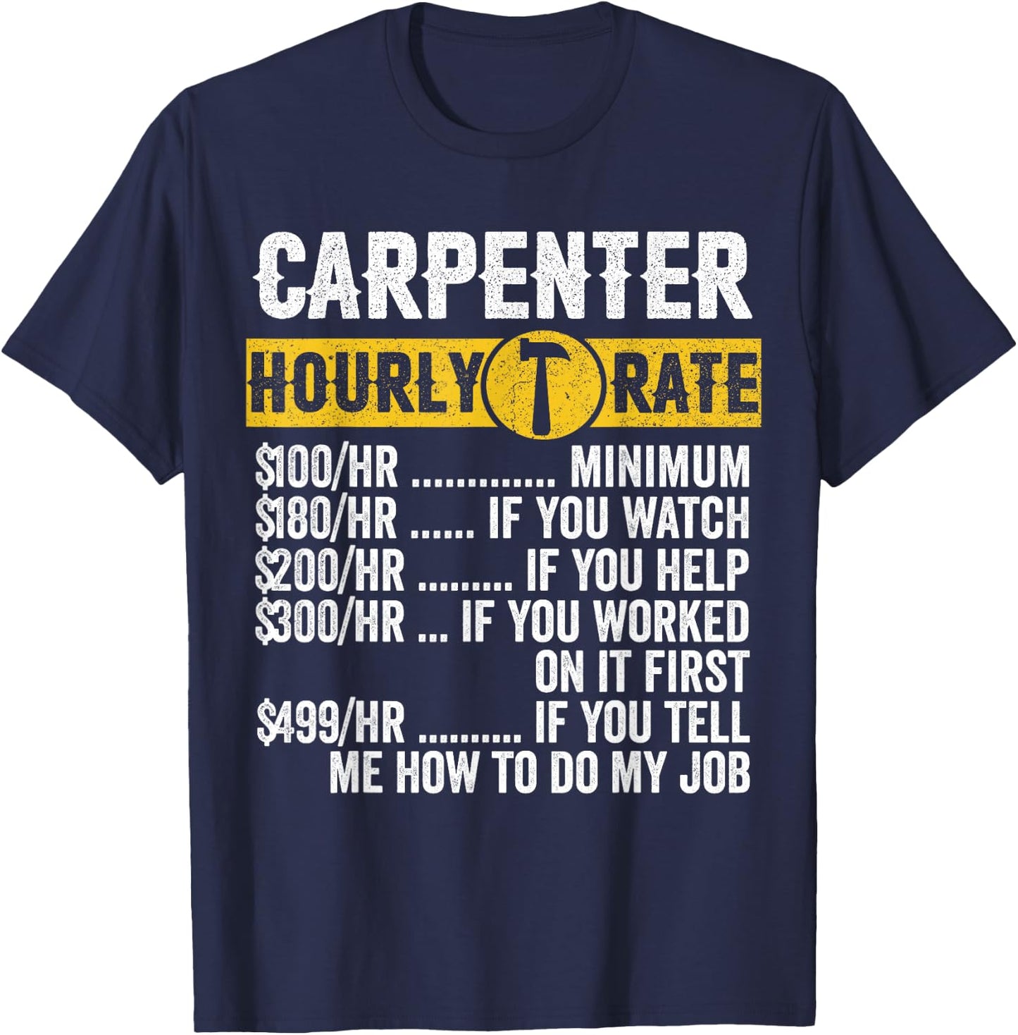 Funny Vintage Carpenter Clothing Hour Set Men T-Shirt - T-Shirt | Navy