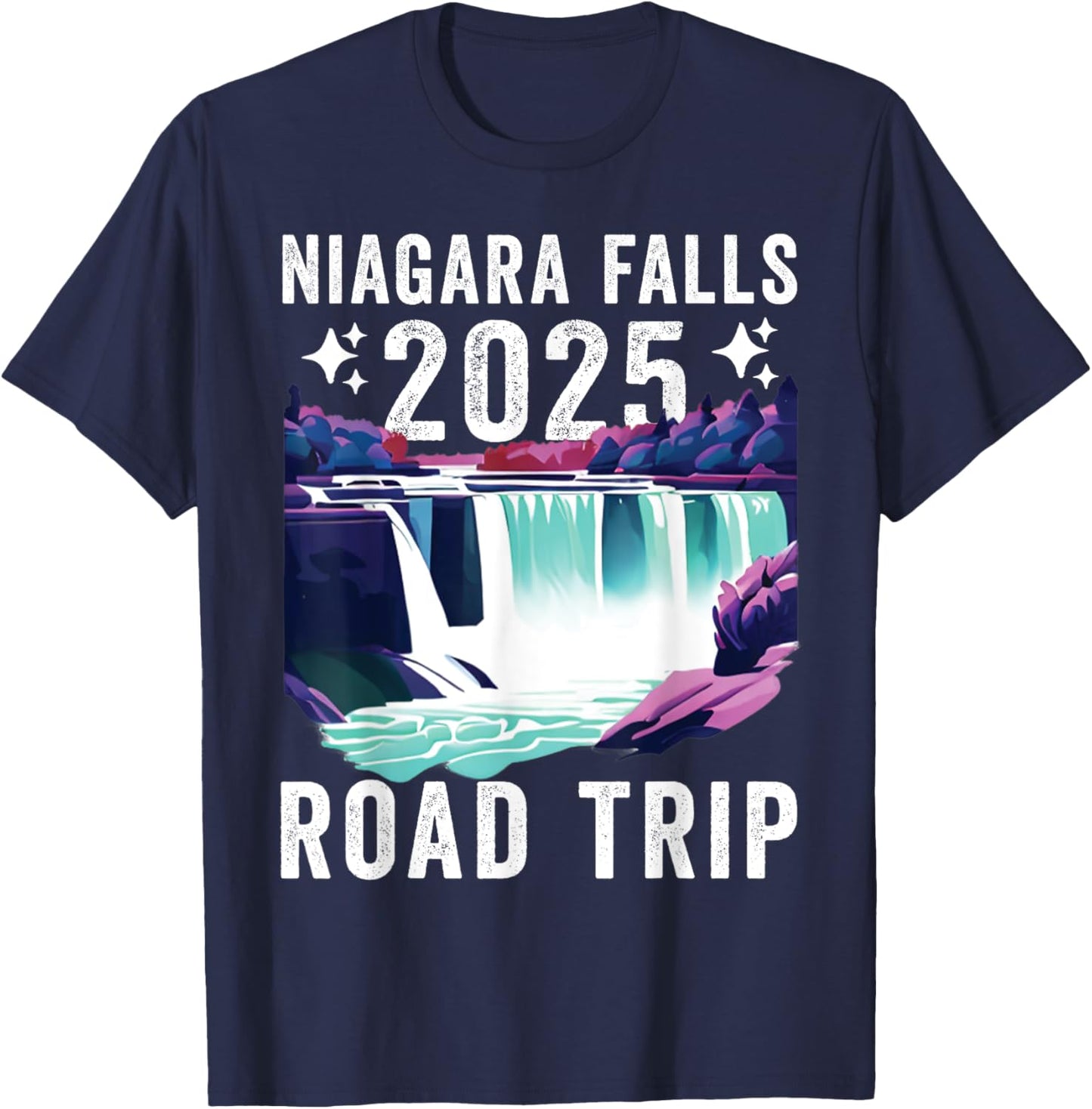 Niagara Falls Road Trip 2025 Summer Vacation Niagara T-Shirt - T-Shirt | Navy