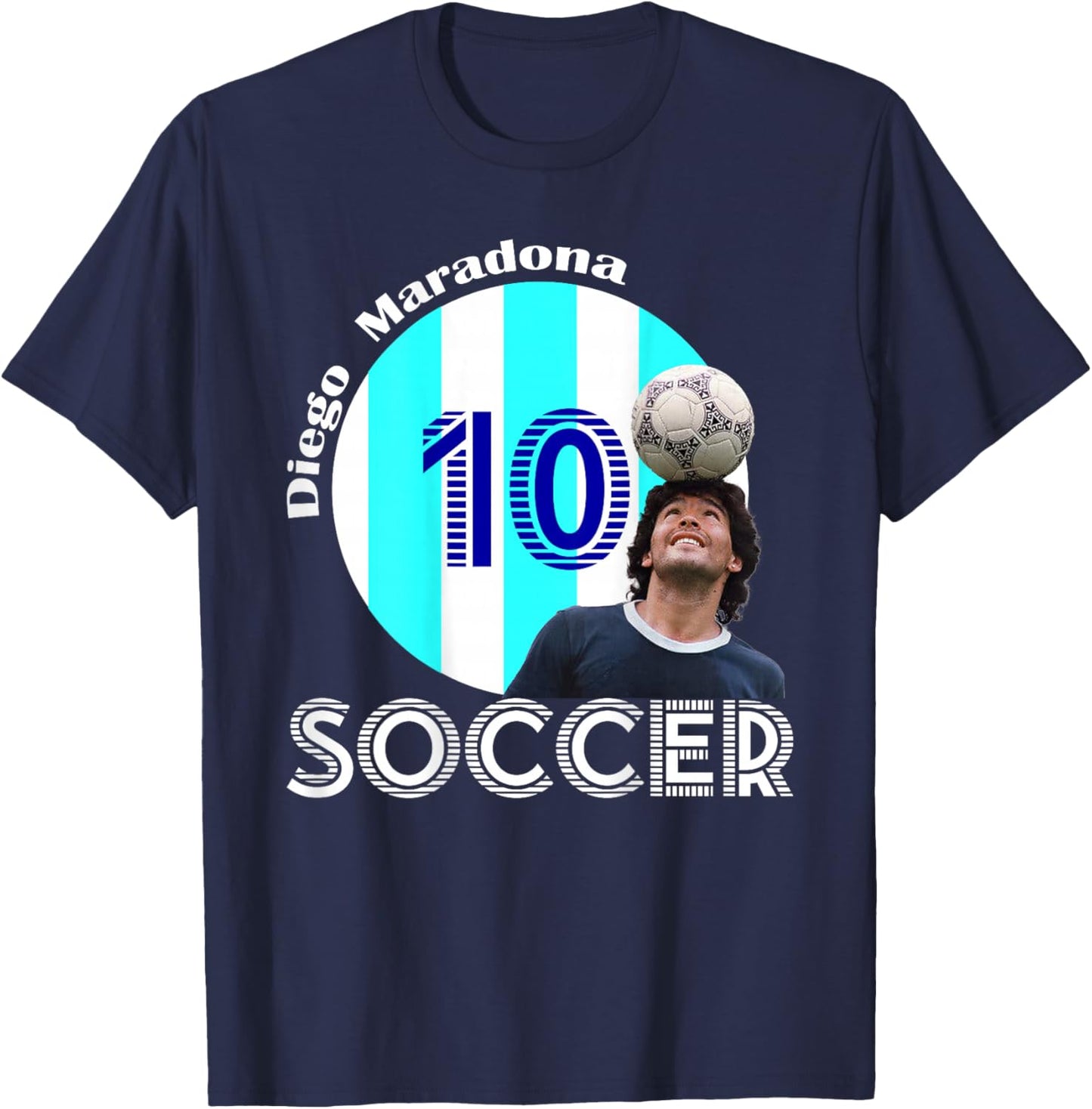 Diego Maradona_004_Back Printed T-Shirt - T-Shirt | Navy