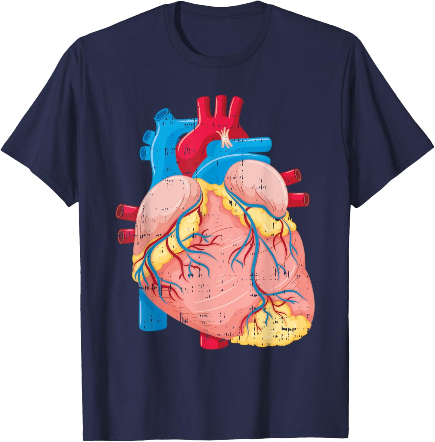 Human Anatomy Heart Cartoon Nurse Doctor Science Lover Gifts T-Shirt - T-Shirt | Navy