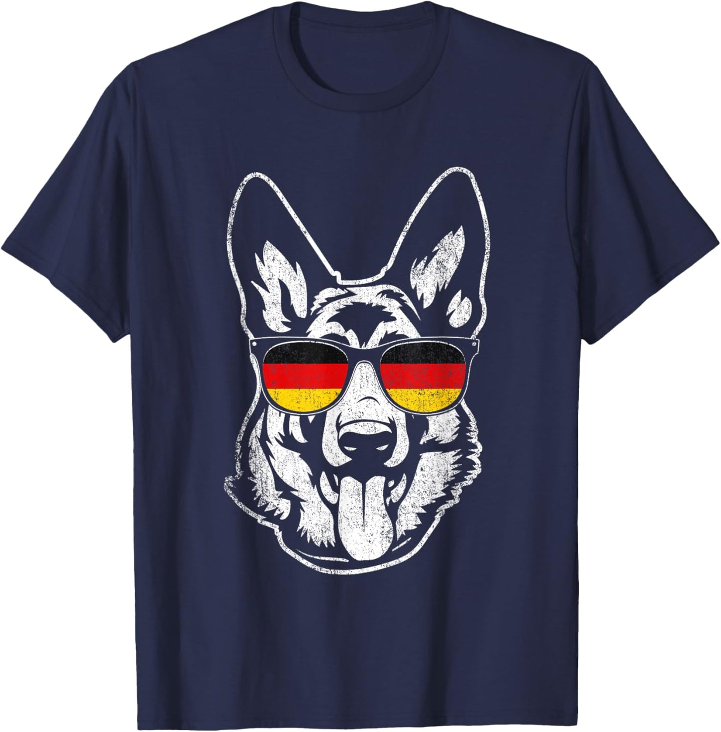 Groovy German Shepherd - Dog Lover Canine Pet Trainer T-Shirt - T-Shirt | Navy