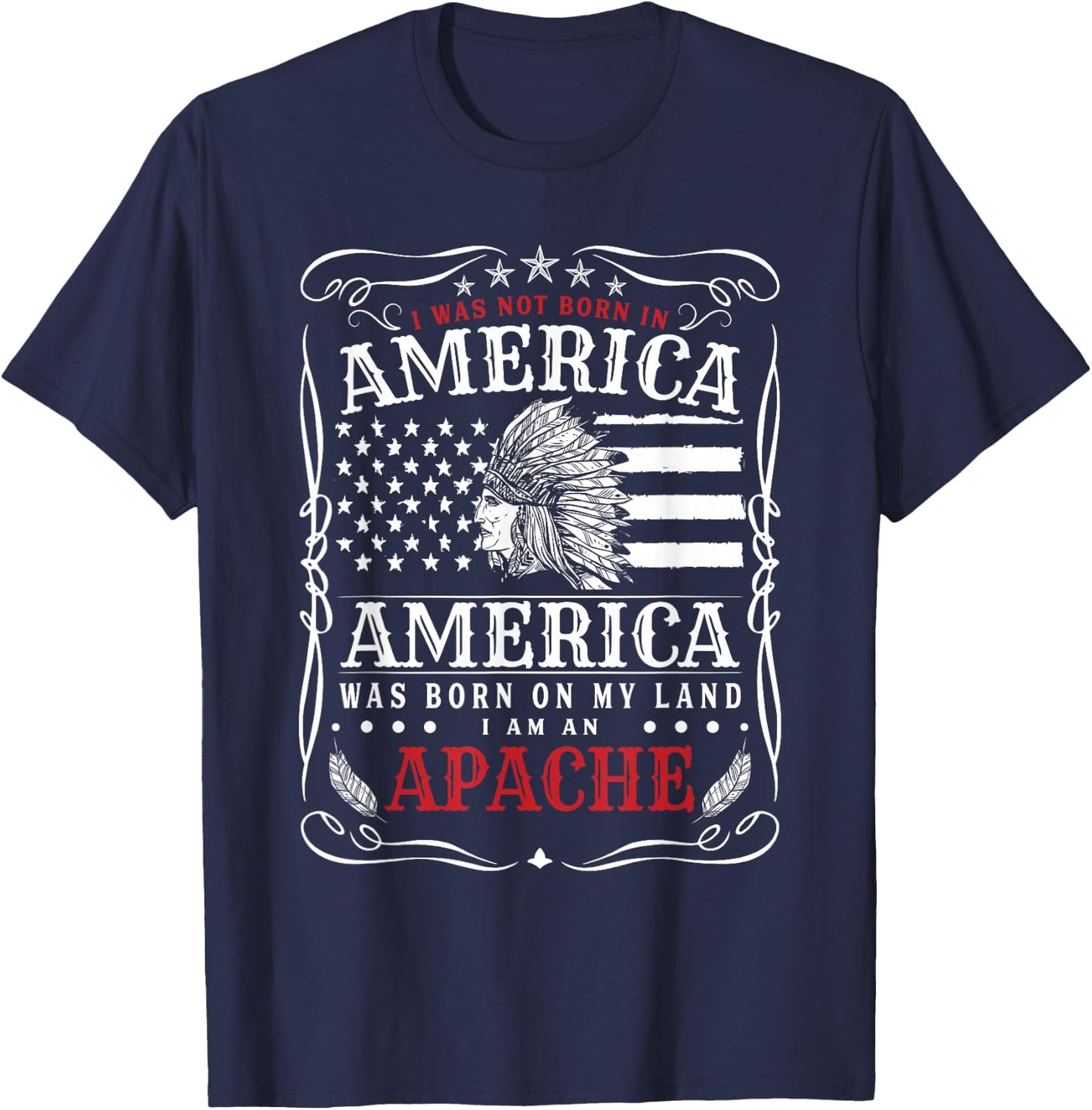 Native American Apache T-Shirt - T-Shirt | Navy