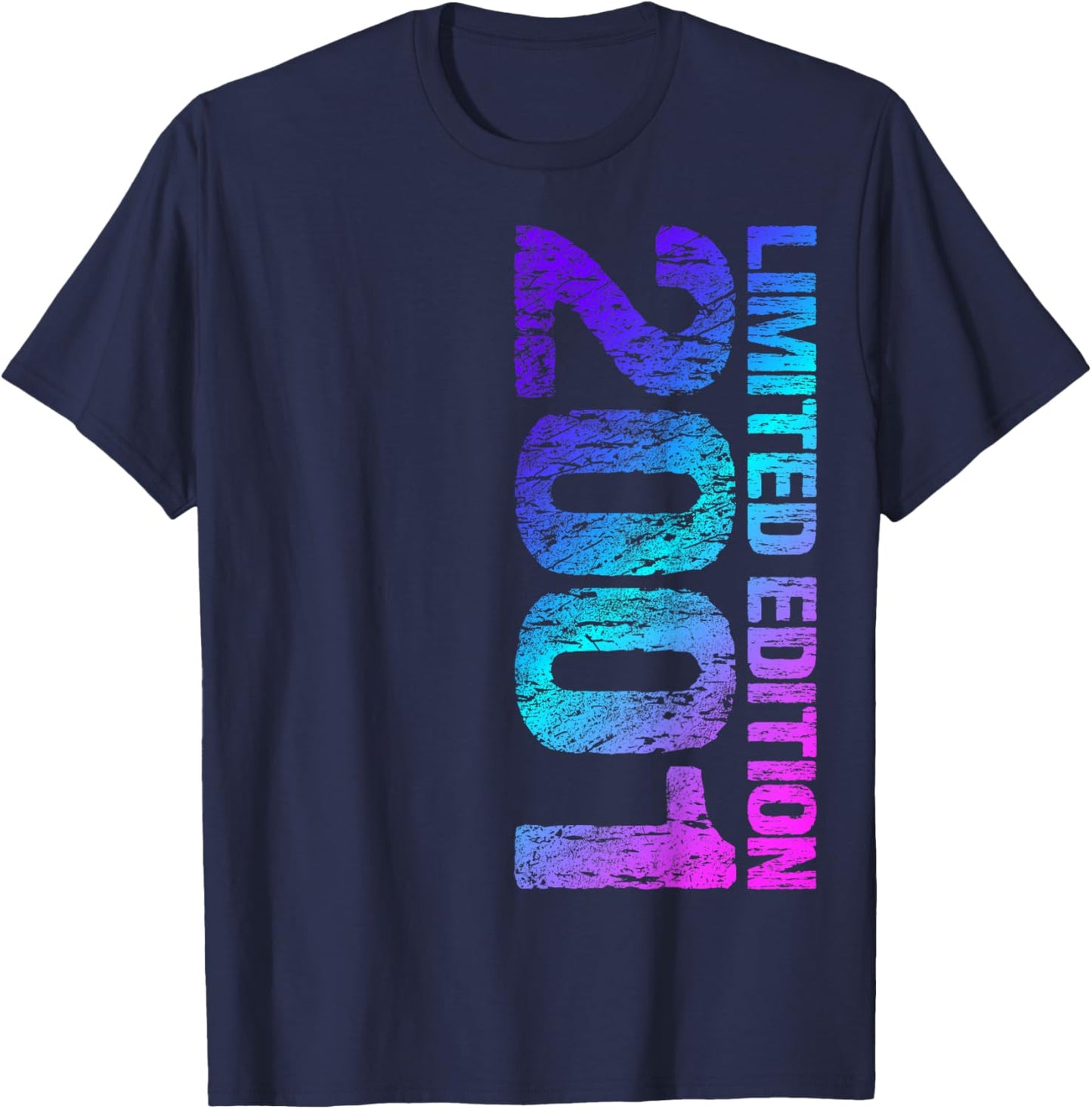 2001 Mann Frau 25. Geburtstag Limited Edition 25 T-Shirt - T-Shirt | Navy