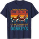 Vintage Retro Plan For Retirement To Hang Out With Donkeys T-Shirt - T-Shirt | Navy