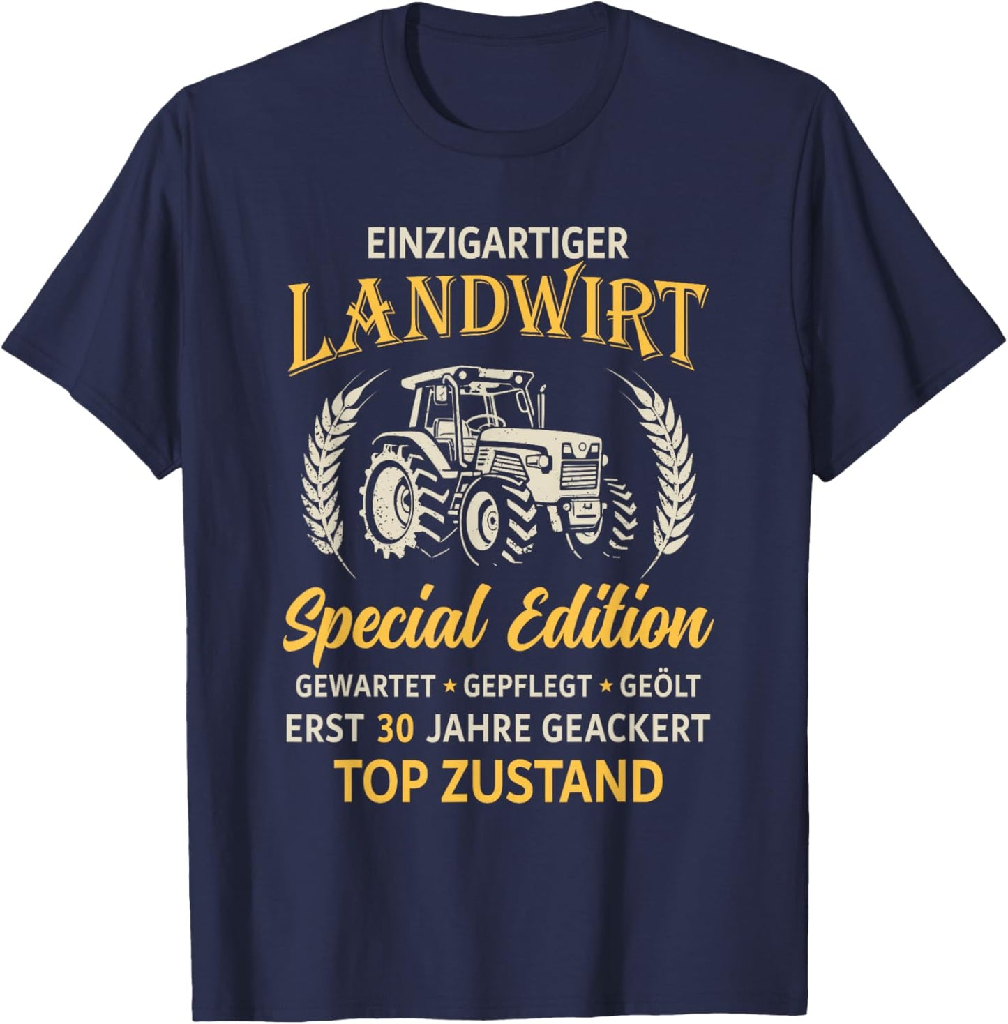 30. Geburtstag Landwirt Traktor Bauer T-Shirt - T-Shirt | Navy