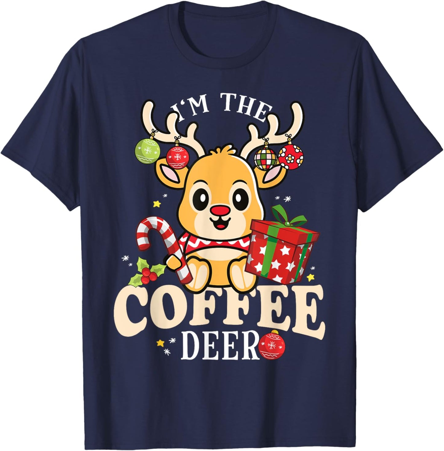 I'm The Coffee Reindeer Christmas Family Pajama T-Shirt - T-Shirt | Navy