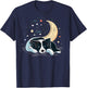 Napping Border Collie pajama on Border Collie Sleeping T-Shirt - T-Shirt | Navy