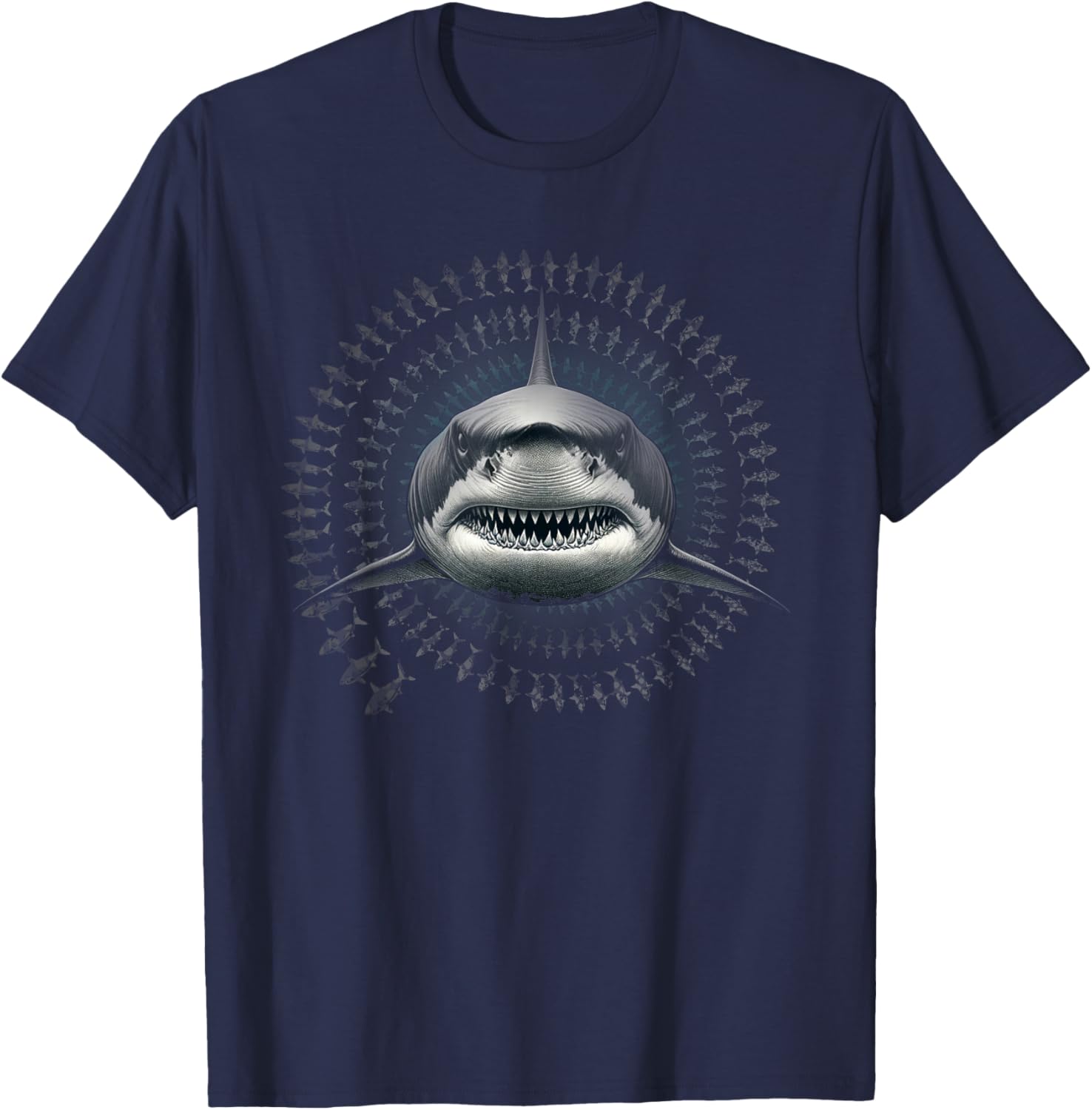 Hai Fische Helix Haie Megalodon Haifisch Shark Meerestiere T-Shirt - T-Shirt | Navy