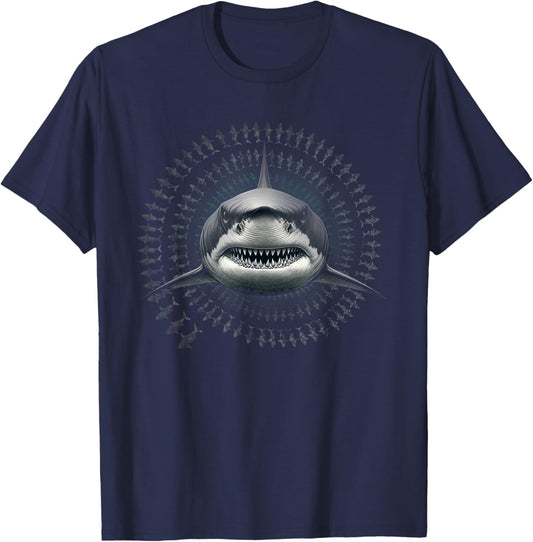 Hai Fische Helix Haie Megalodon Haifisch Shark Meerestiere T-Shirt - T-Shirt | Navy