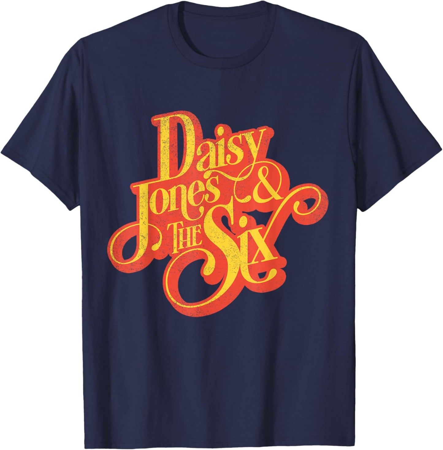 Daisy Jones & the Six - Vintage Yellow Logo T-Shirt - T-Shirt | Navy