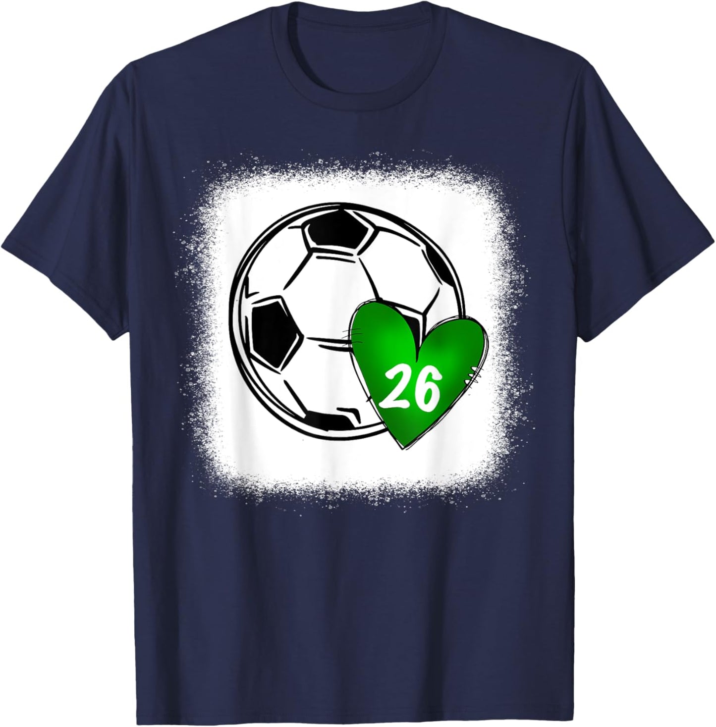 Custom Soccer Mom 26 Heart for Mom, Mommy T-Shirt - T-Shirt | Navy