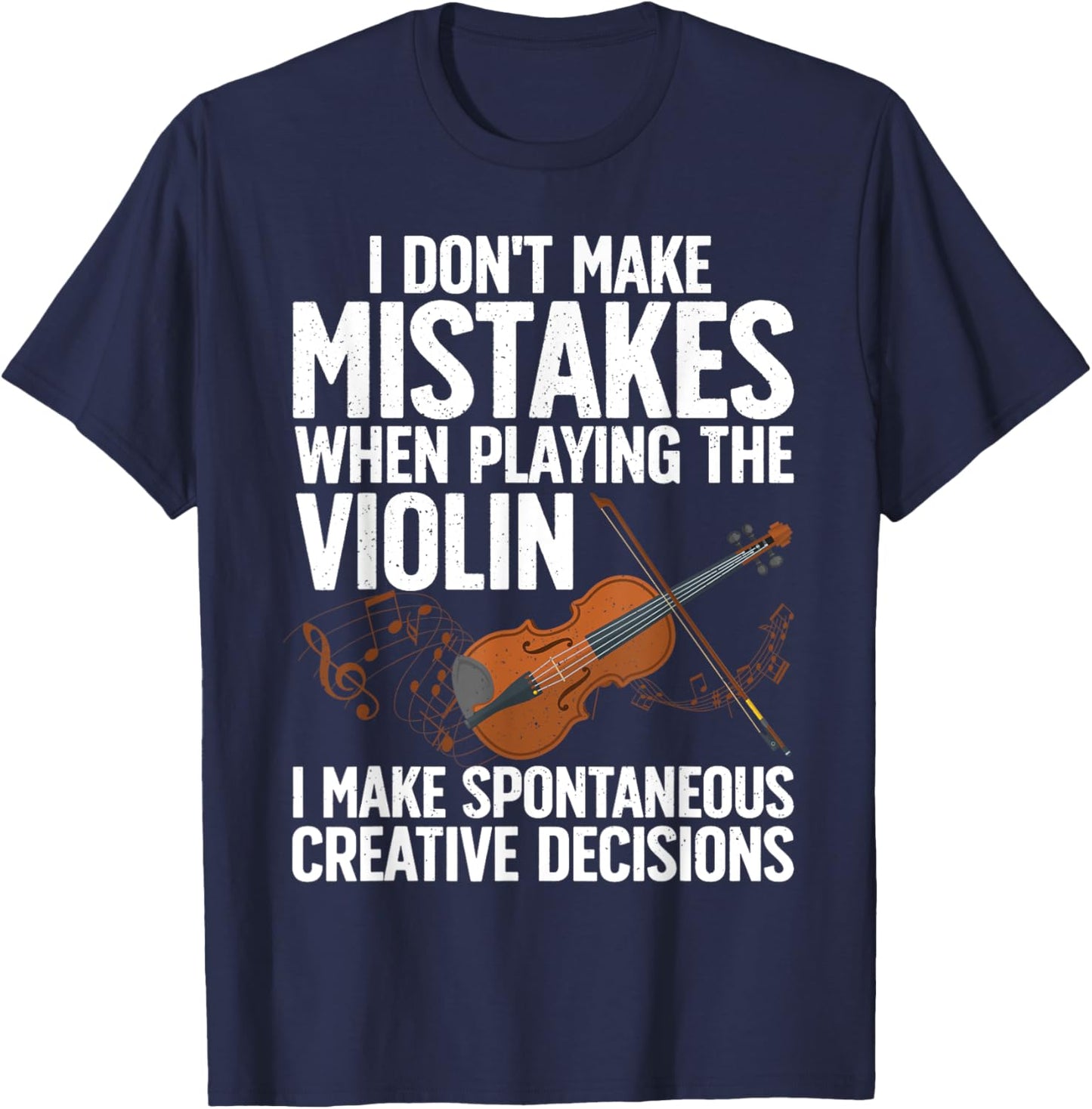 Funny Violin Design Women Orchestra Violin Player T-Shirt - T-Shirt | Navy
