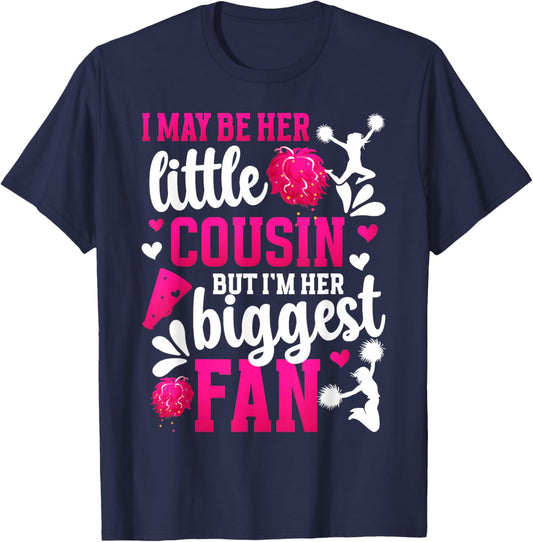 Little Cousin Cheer Cousin Of A Cheerleader Cousin T-Shirt - T-Shirt | Navy