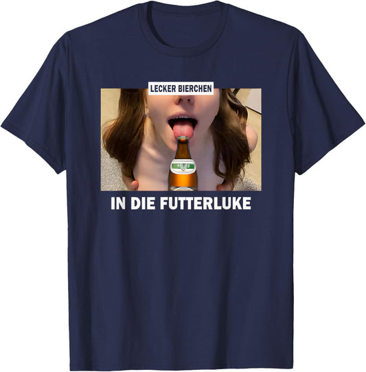 Lecker Bierchen in Die Futterluke T-Shirt - T-Shirt | Navy