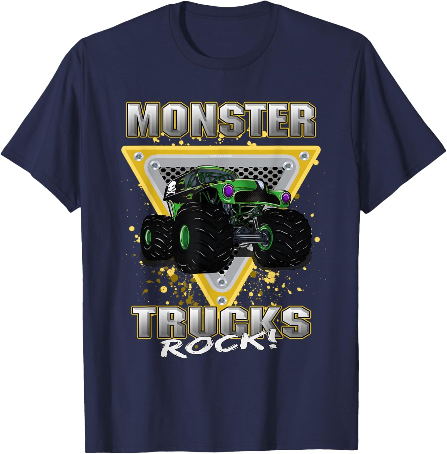 Monster Trucks Rock T-Shirt - T-Shirt | Navy