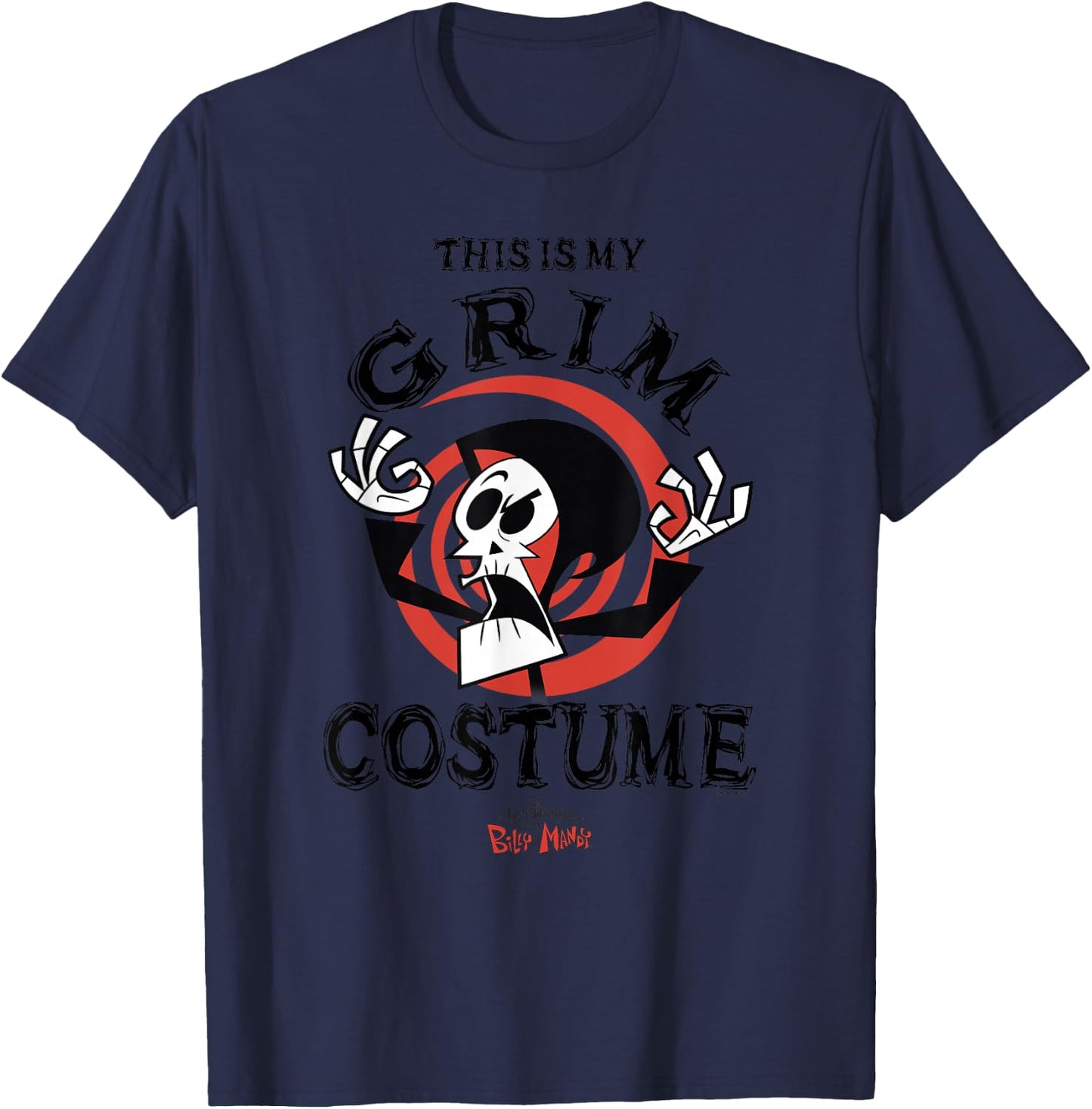 The Grim Adventures of Billy & Mandy Halloween Grim Costume T-Shirt - T-Shirt | Navy
