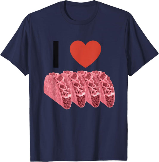 I Love Pink Tacos Apparel T-Shirt - T-Shirt | Navy