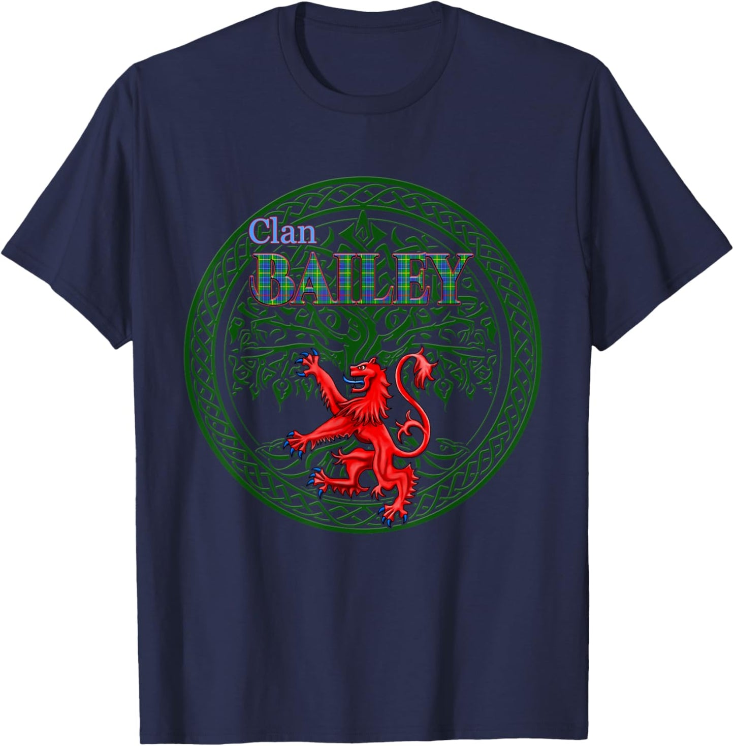 Bailey Scottish Clan Pride Family T-Shirt - T-Shirt | Navy