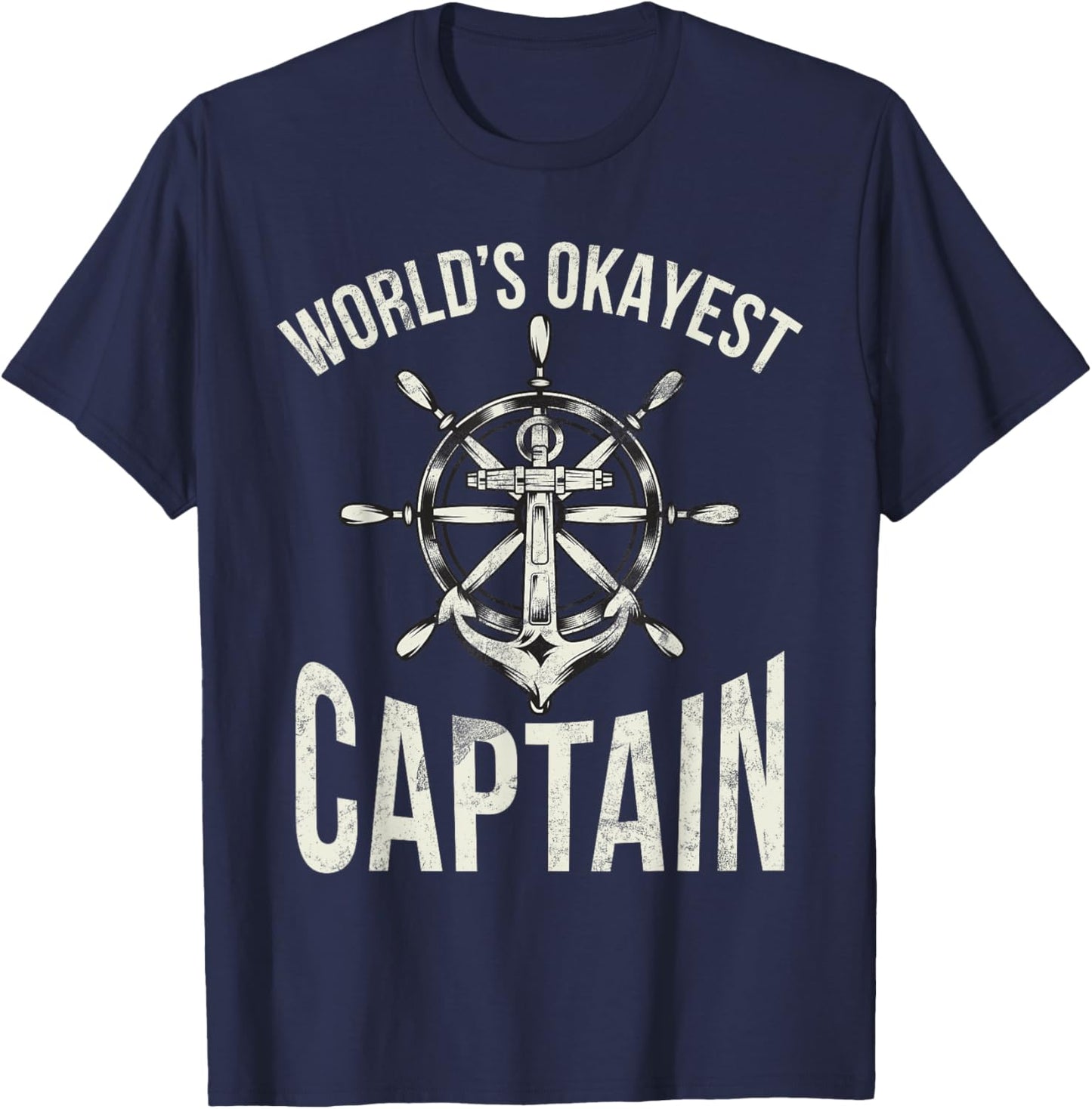 Boating Worlds okayest Captain T-Shirt - T-Shirt | Navy