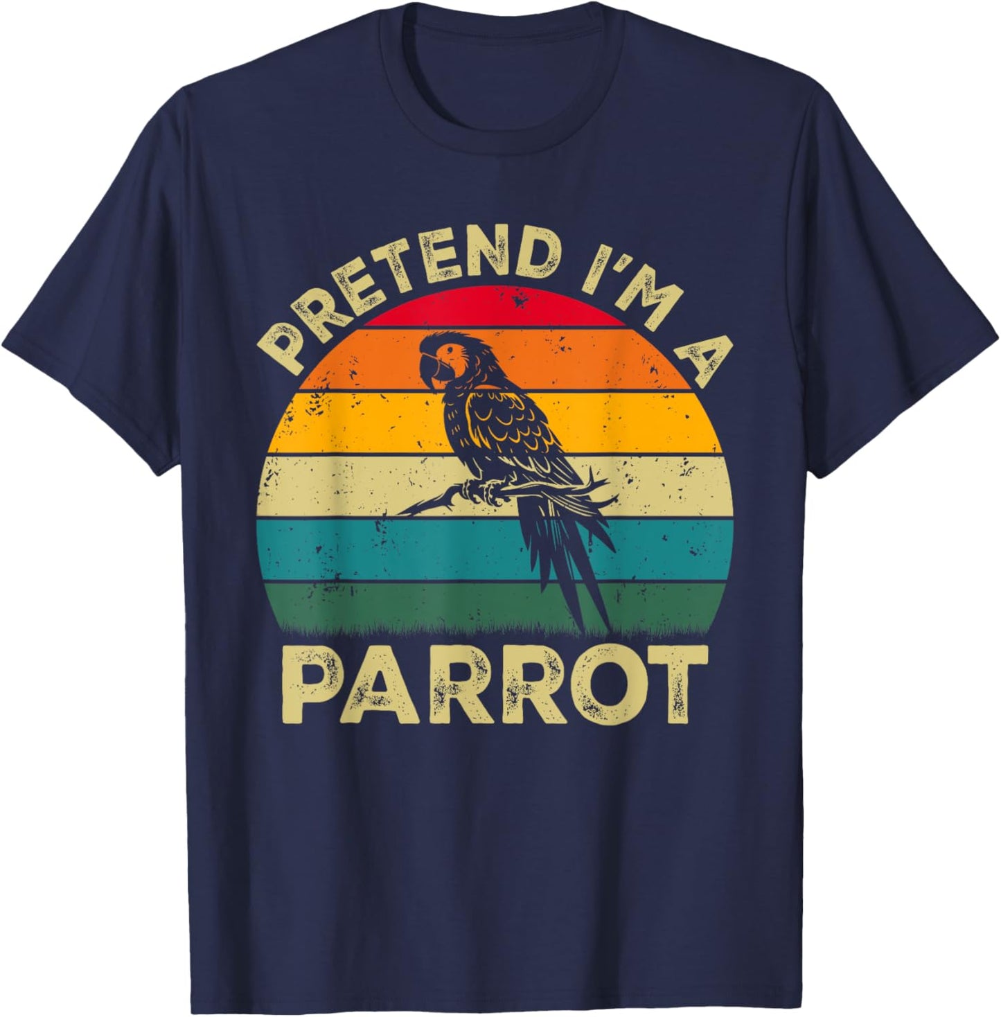 Pretend I'm A Parrot Lazy Halloween Costume T-Shirt - T-Shirt | Navy