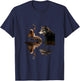 Native American Woman Girl and Wolf In The Lake Indian T-Shirt - T-Shirt | Navy