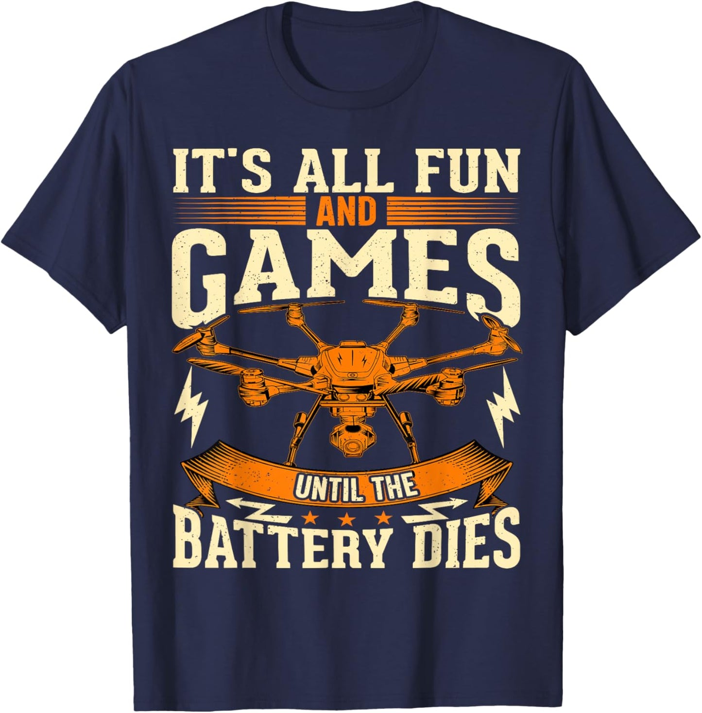 Certified Drone Pilot Life Funny Operator Dad FPV Quadcopter T-Shirt - T-Shirt | Navy
