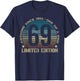 69th Birthday 69 Year Old Gifts Vintage 1955 Limited Edition T-Shirt - T-Shirt | Navy