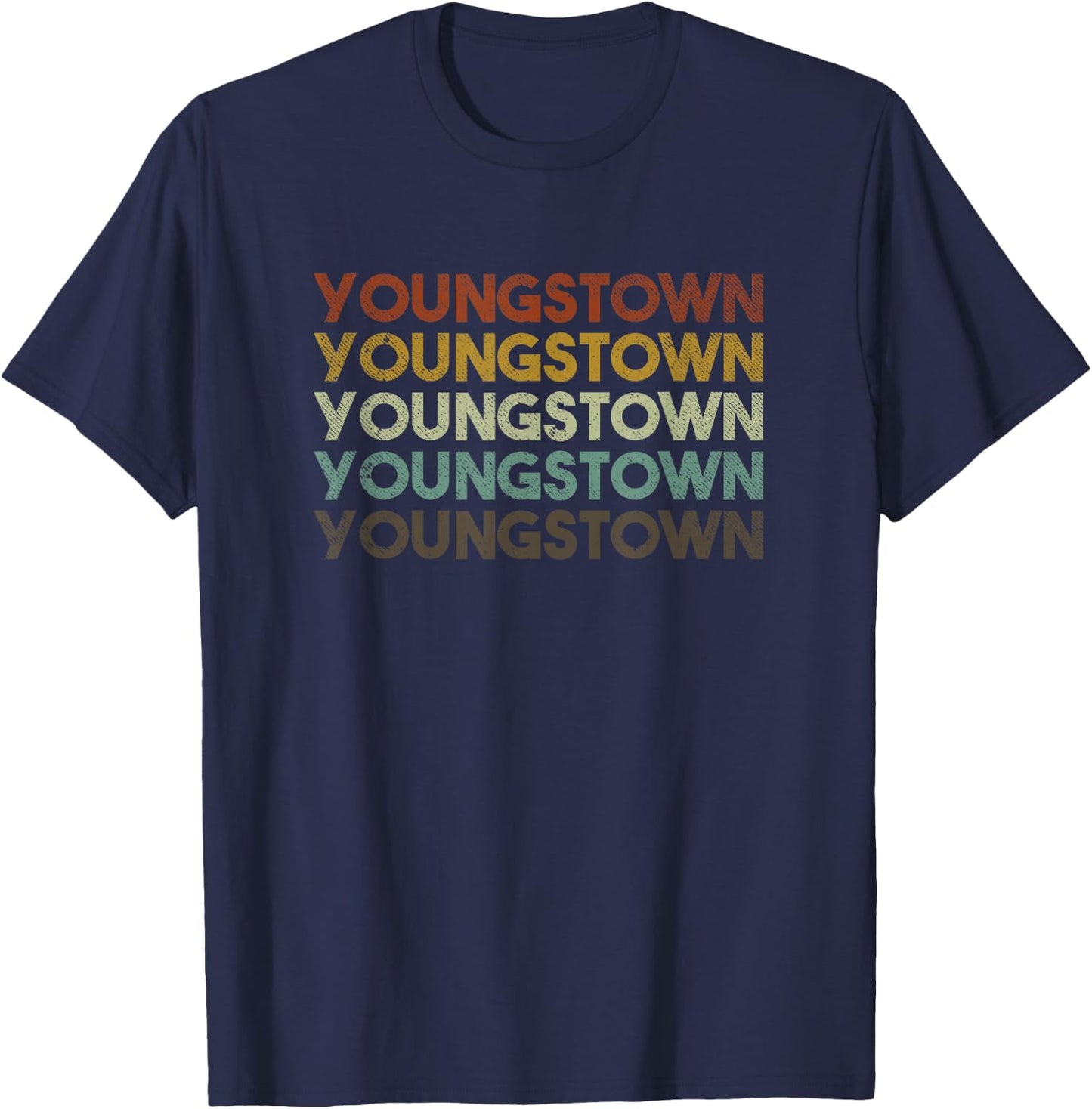 Vintage Youngstown Ohio Retro 80s Style T-Shirt - T-Shirt | Navy