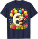 Bday sixth Boys, Girls, Kids age six 6th birthday Monkey T-Shirt - T-Shirt | Navy