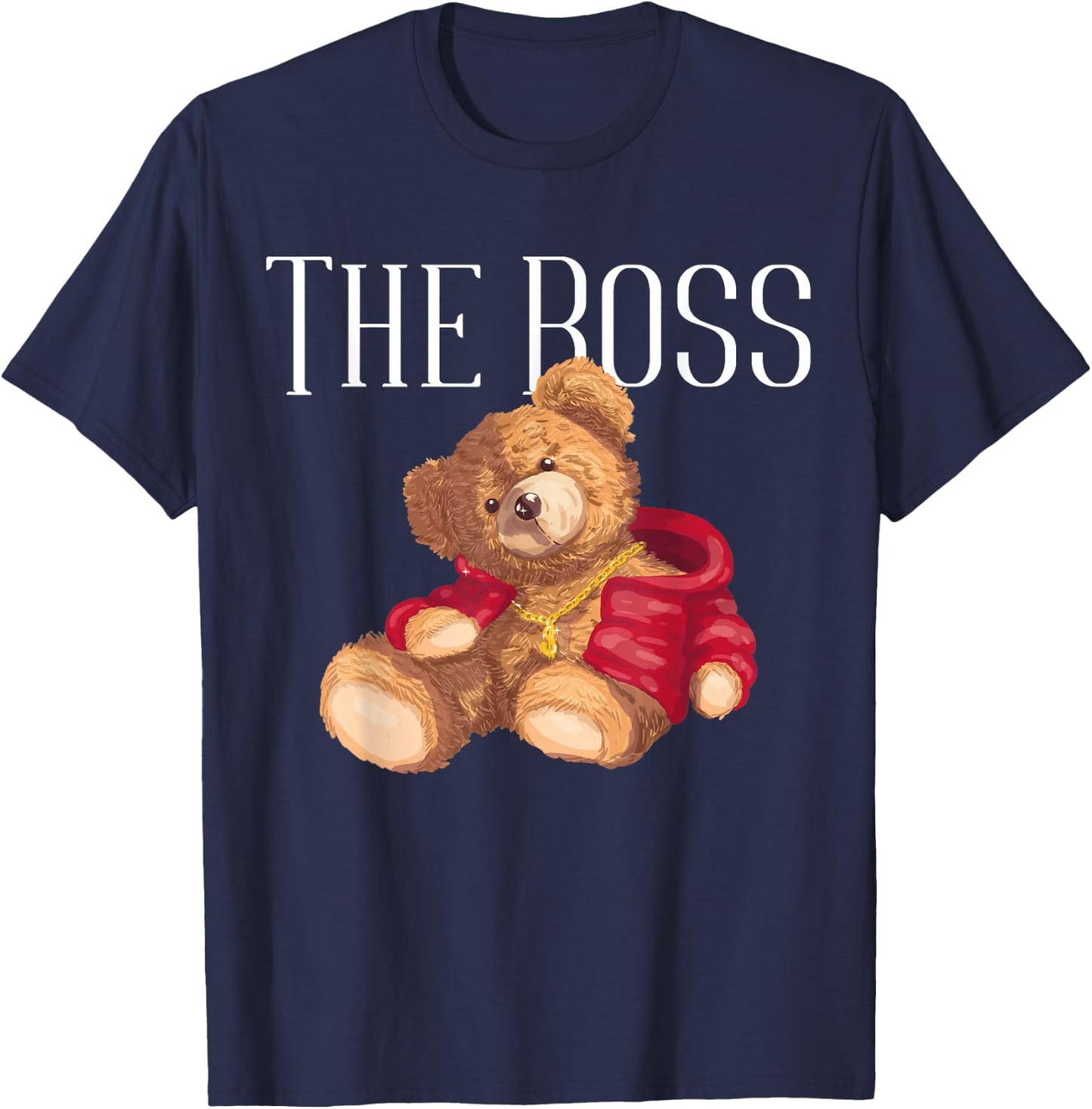 Cool Teddy Bear Dollar Sign Teddy Lover, The Boss, Bossy T-Shirt - T-Shirt | Navy