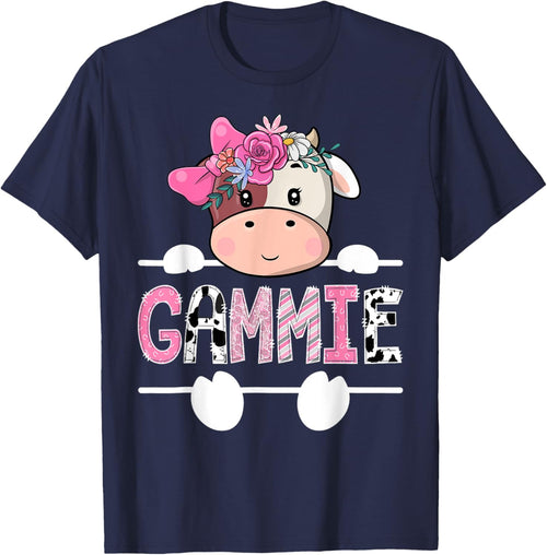 Gammie Of The Birthday Girl Pink Cute Cow Matching
