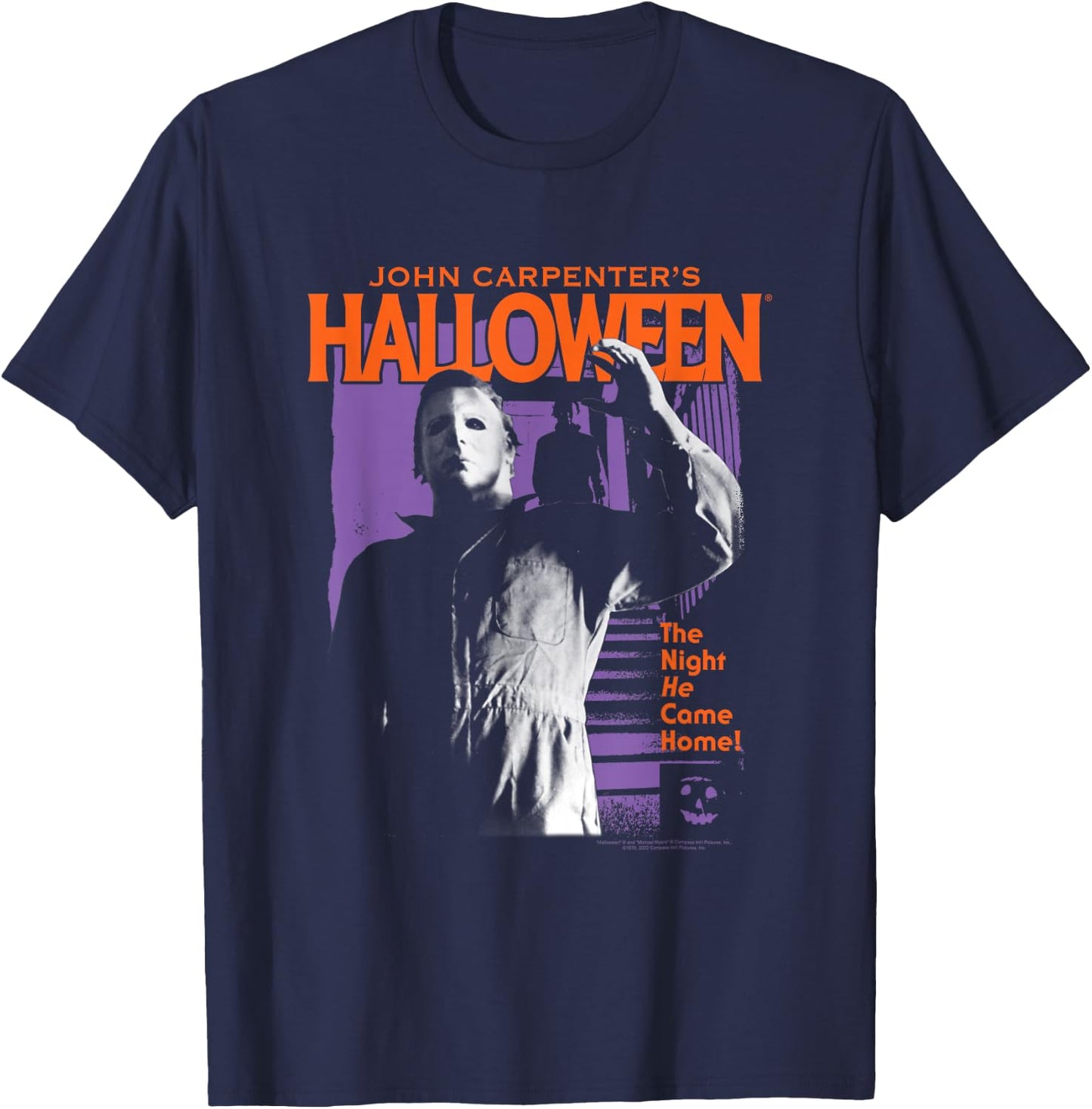 Halloween Michael Myers Pop Art T-Shirt - T-Shirt | Navy