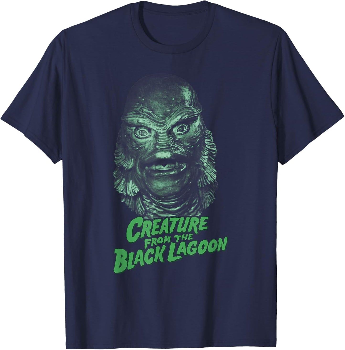 Universal Monsters Creature From The Black Lagoon Portrait T-Shirt - T-Shirt | Navy