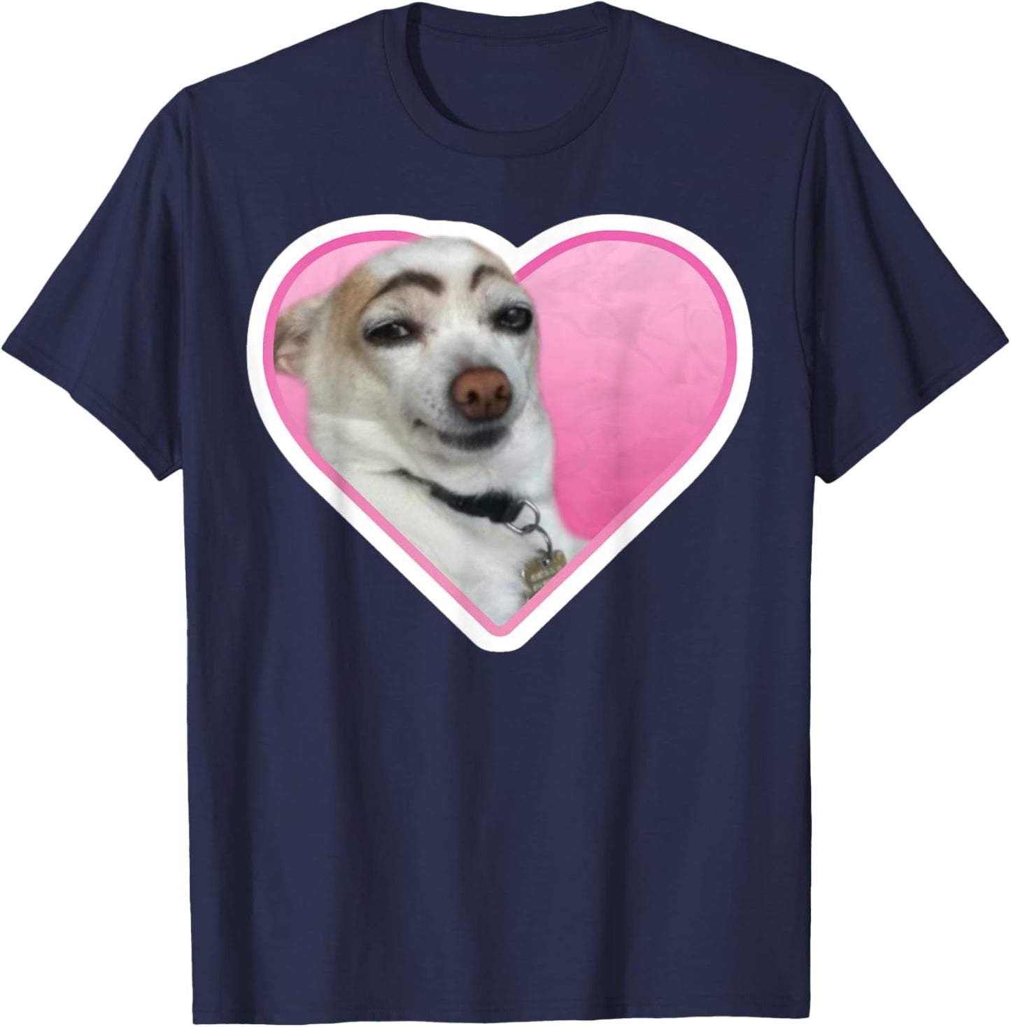 Eyebrow Doggo Meme Funny Internet Dog Women Kids T-Shirt - T-Shirt | Navy