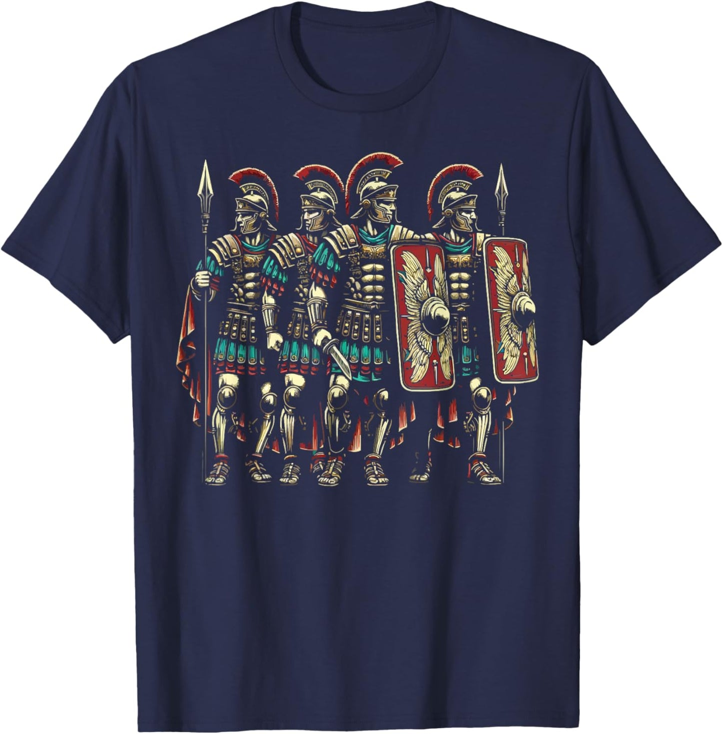 Roman Legionnaires Gladiator Ancient Rome Roman Empire T-Shirt - T-Shirt | Navy