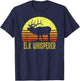American Elk Hunter Dad Vintage Retro Sun Bow Hunting Gift T-Shirt - T-Shirt | Navy