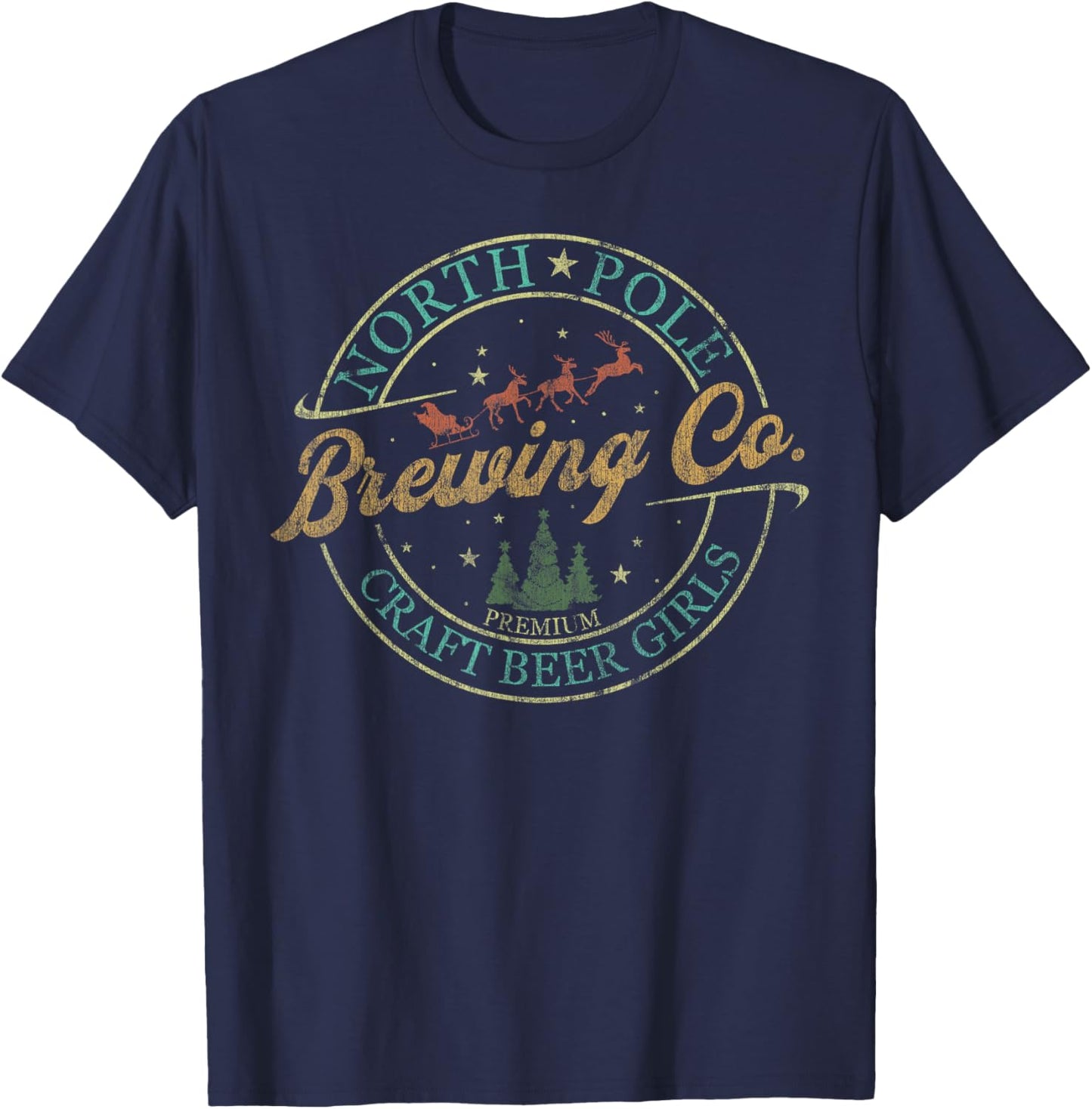 North Pole Brewing Co Craft Beer Girl T-Shirt - T-Shirt | Navy