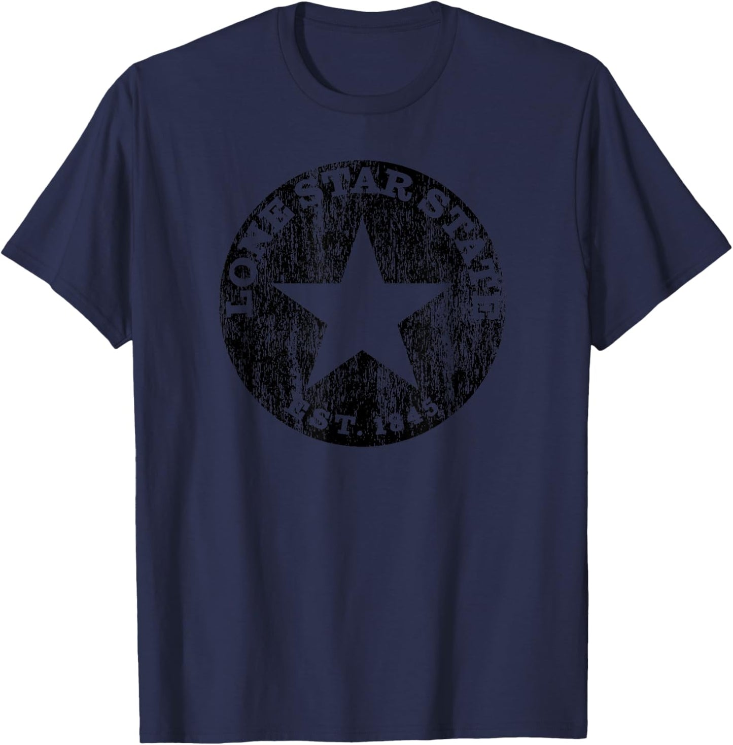 Texas Vintage Lone Star State 1845 T-Shirt - T-Shirt | Navy