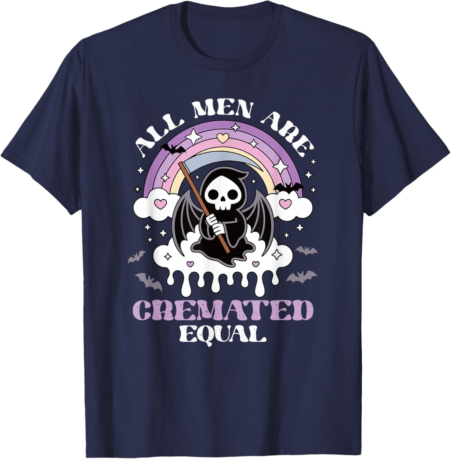 All Men are Cremated Equal Pastel Goth T-Shirt - T-Shirt | Navy