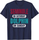 Seminole On Saturday Dolphin On Sunday Sports Fans Vintage T-Shirt - T-Shirt | Navy