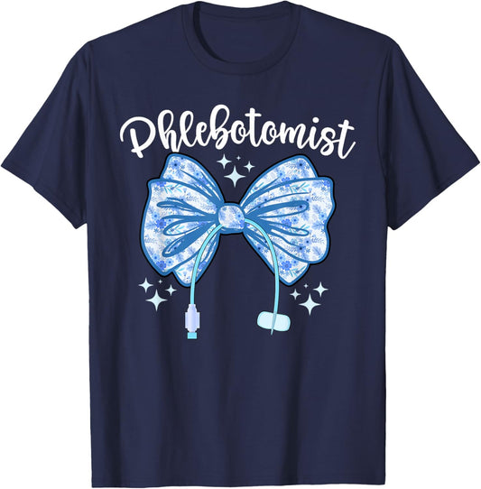 Phlebotomist Coquette Phlebotomy Phlebotomist T-Shirt - T-Shirt | Navy
