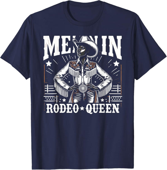Melanin Rodeo Queen, Country African American Cowgirl T-Shirt - T-Shirt | Navy