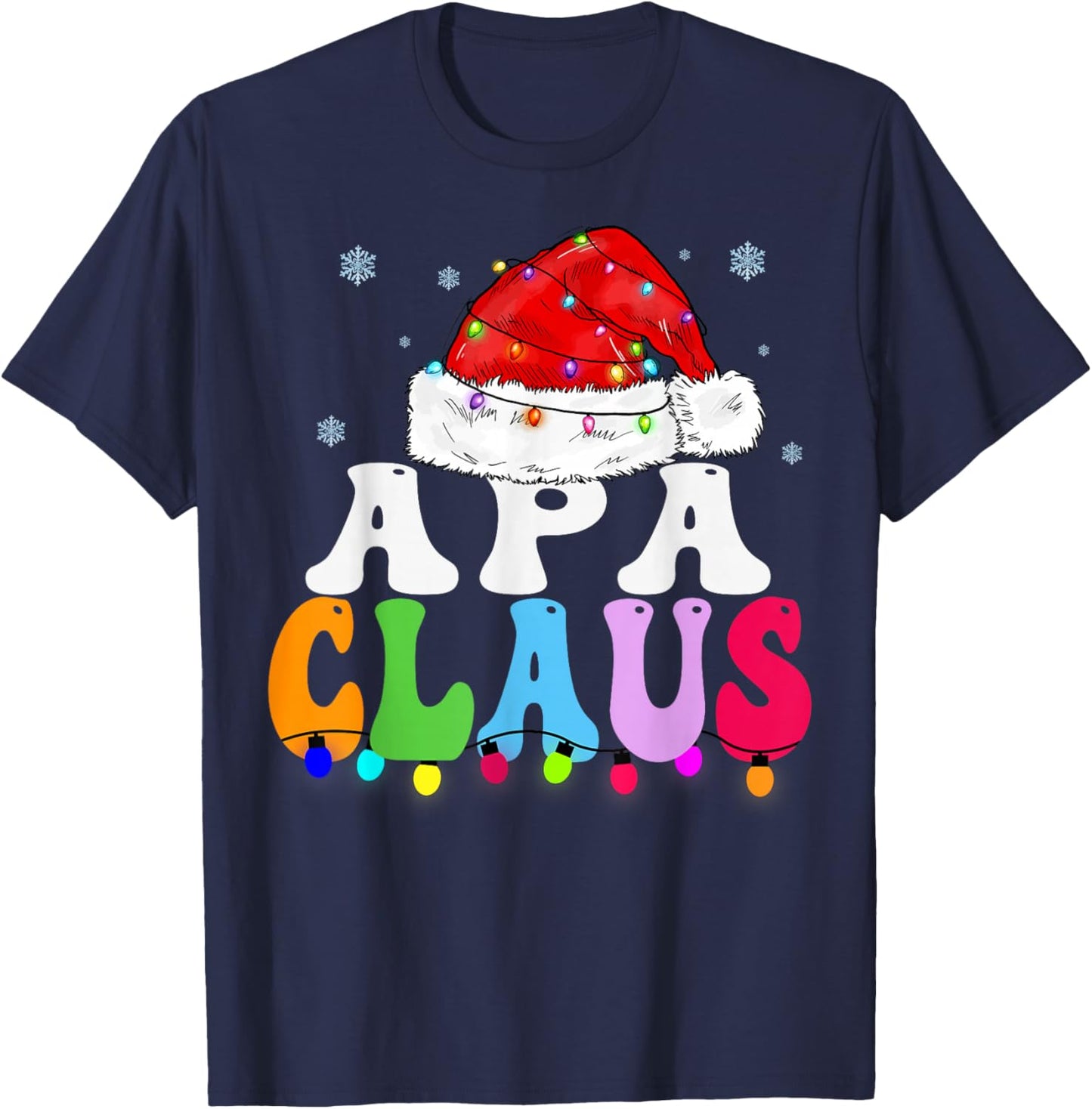 APA Claus Funny Xmas Family Matching APA Grandma Christmas T-Shirt - T-Shirt | Navy