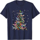Hummingbird Christmas Tree- Funny Birds Xmas Decorations T-Shirt - T-Shirt | Navy