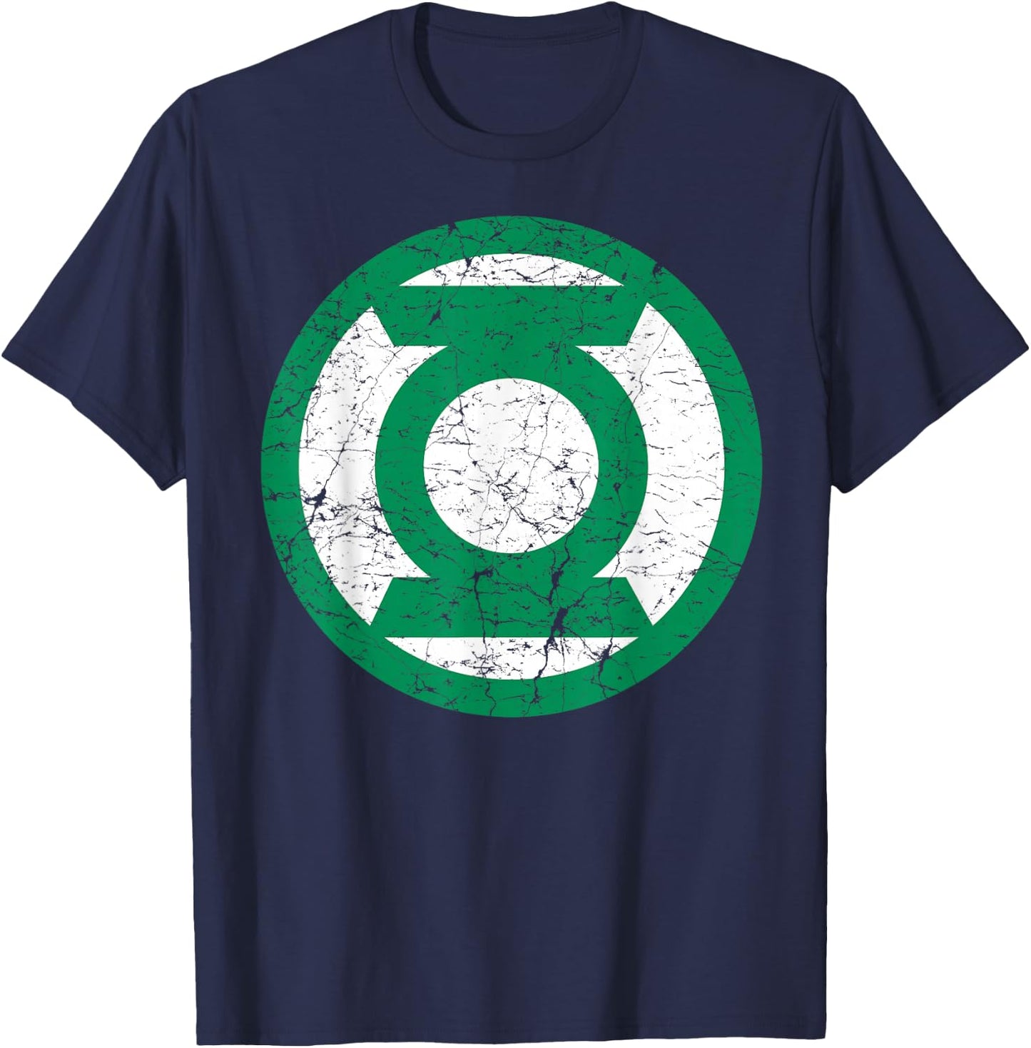 DC Green Lantern Logo Distressed T-Shirt - T-Shirt | Navy