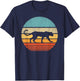 Cougar Retro Vintage 60s 70s Sunset Mammal Animal Men Women T-Shirt - T-Shirt | Navy