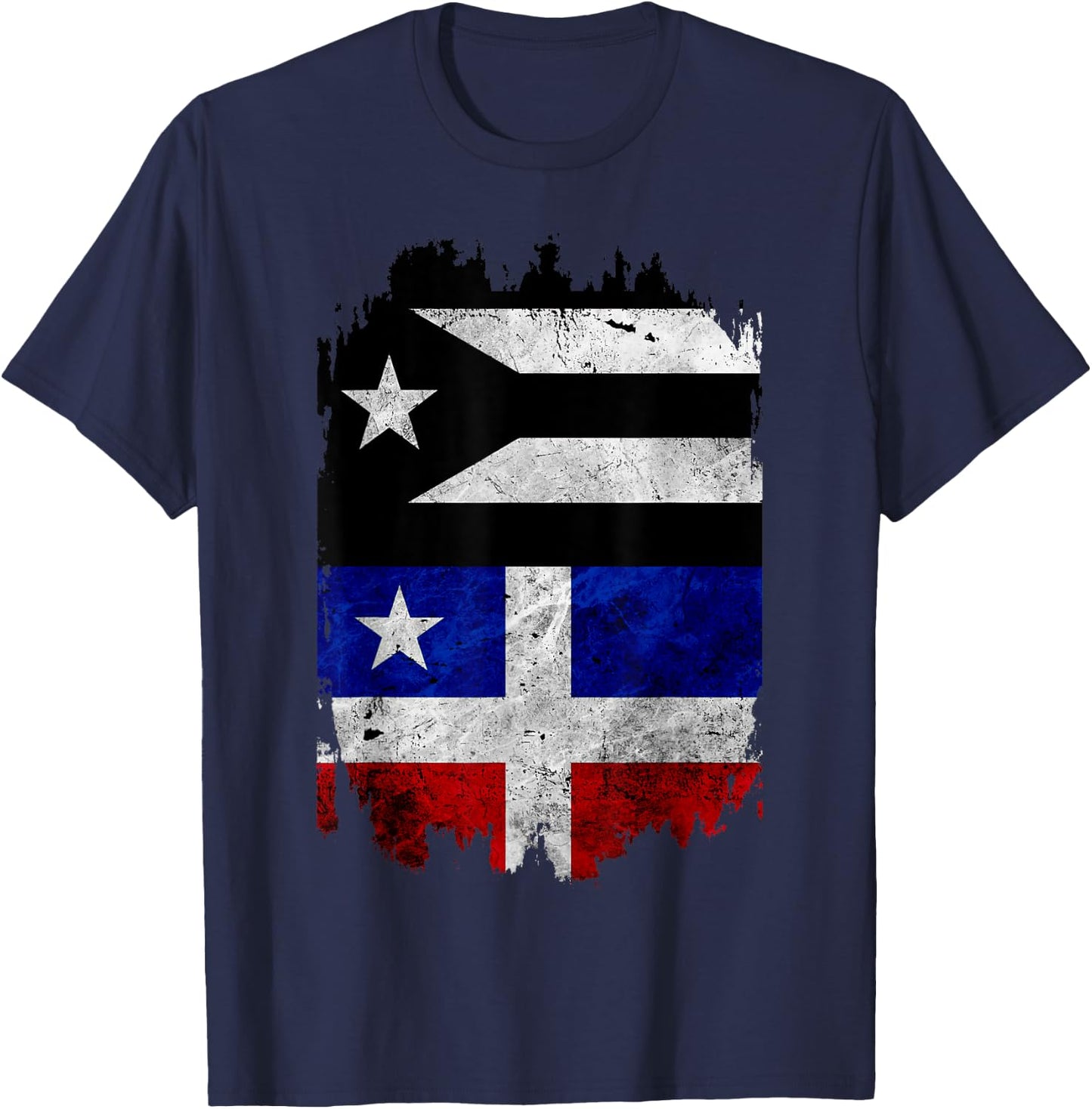 Puerto Rico Resiste Black Protest Flag Grito de Lares Flag T-Shirt - T-Shirt | Navy